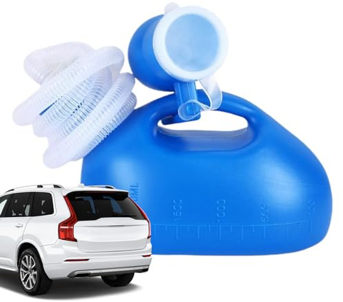 Bottiglie per pipì da uomo, a prova di fuoriuscite, 2000 ml, bottiglia da viaggio – grande capacità a prova di perdite, collezione orinatoio durante la notte, per auto, lunghi viaggi, ospedali