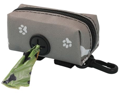 Hundebeutelspender – Tragbarer Kotbeutelhalter mit Haken, einfache Kotbeutelaufbewahrung für Hunde und Katzen auf Spaziergängen, Haustierzubehör für Outdoor, Reisen und tägliches Gehen, leicht, 12,7