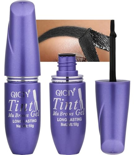 MooGlamor Gel per sopracciglia facile da staccare, con gel per sopracciglia impermeabile e resistente al sudore, per sopracciglia (grigio medio)