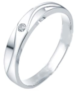 Tolldek Freundschaftsringe PT950 Platin, Weiß Labor Erstellt Diamant Klassiker Pärchen Ringe Rundschliff, Echt Solitärring Platin, Gr.61 (19.4)