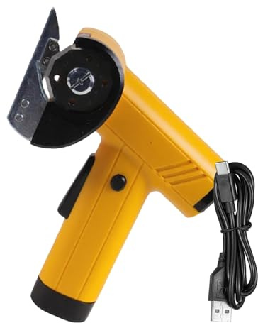 XIAOXIAOYU Cutter Elettrico,Strumento Wireless Ricaricabile Potente con Luce LED,Taglierina circolare per Tessuto - Per Tessuto, Carta, Tappeto, Cartone, Filo, Cavo, Imballaggio e Pelle