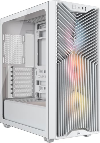 CORSAIR 3200D RS ARGB Mid Tower PC-Chassi, 3x Fläktar Ingår – Vit