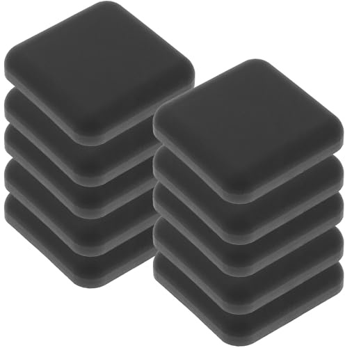 SMASOLO Set da 10 Fermaporta Adesivi in Silicone Nero, Paracolpi per Porte e Pareti, Protezione da Maniglia e Parete per Uso Domestico e Ufficio, Ammortizzatori Antiscivolo Silenziosi