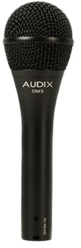 AUDIX OM5 Dynamic Vocal Microphone – Hypercardioid Pattern, 50 Hz–18 kHz, Handles SPL ≥144 dB, for Live Vocals, Stage & Studio