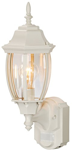 Globe Electric Heath Zenith HZ-4192-WH Six-Sided Die-Cast Aluminum Lantern, White with Beveled Glass, Bulb Not Included