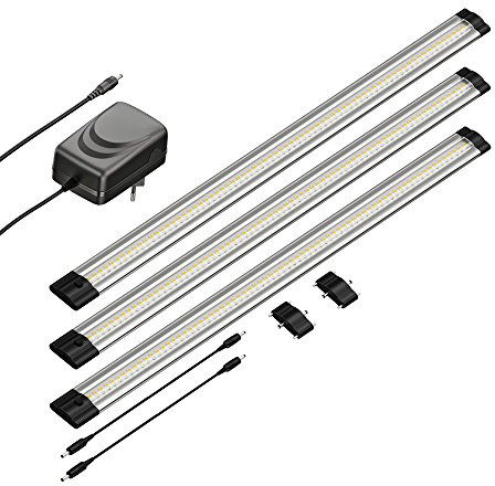 parlat LED Unterbau-Leuchte SIRIS, flach, je 50cm, je 531lm, warm-weiß, 3er Set