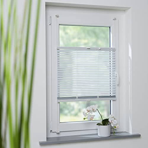 Liedeco Klemmfix-Jalousie, Aluminiumjalousie | Montage ohne Bohren | B 50 cm x H 130 cm | weiß