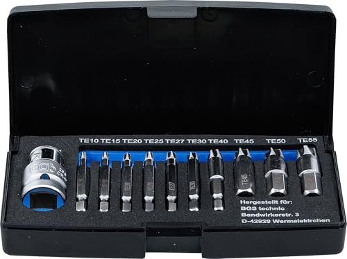 BGS 9170 | Skruvutdragare-sats | för defekt T-Profil (för Torx) T10 - T55 | 11 delar
