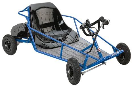 Razor Dune Buggy Electric Ride-On for Kids Ages 8+, 120 lb Max Weight, Blue – 250W Motor, Up to 9 Mph, 40-Min Run Time, Thumb Trigger Throttle, Bucket Style Seat, Steel Wheels w/ 8” Pneumatic Tires