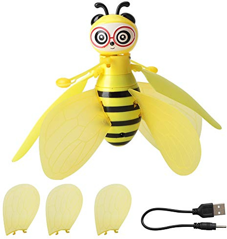 Fliegende Biene Spielzeug, RC Infrarot Induktions Drohne Hubschrauber mit Shinning LED Licht Handgesteuertes Spielzeug für Mädchen