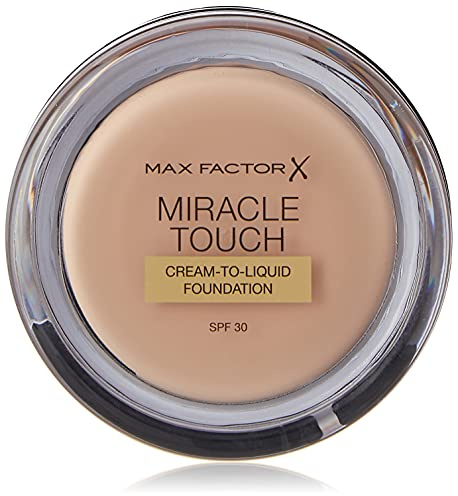 Max Factor Miracle Touch, Fondotinta Coprente con Acido Ialuronico, 047 Vanilla, 12 ml
