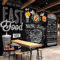 Papier peint mural 3D mode tableau noir Fast Food Burger Restaurant fond décoration murale papier peint rétro 400x280 cm