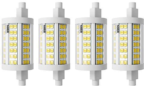 Familite R7S LED Bulb 78MM, 15W Dimmable J78 Flood Light, 150W Halogen T3 Replacement for Torchiere Wall Sconce Work Banker Light, Cool White 6000K, Pack of 4