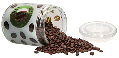 Ritzenhoff & Breker Cremona Glas-Dose mit Deckel I Grün I 700 ml I Milchglas-Optik mit Kaffeebohnen + Schrift I Behälter für Kaffeebohnen, gemahlenen Kaffee I Aufbewahrungs-Box Vorrats-Dose