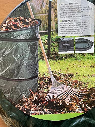 daniplus 4X Gartensack, Laubsack, Grünabfalleimer Pop-Up 120 Liter 75 x 45 cm Gartenabfallsack