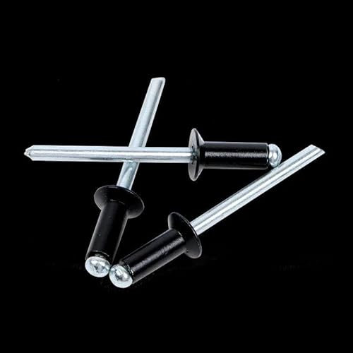 30/50 Stück schwarze versenkte Blindnieten Aluminiumniet offener Typ 3,2 mm 4,0 mm 4,8 mm-3,2 x 9 mm-50 Stück