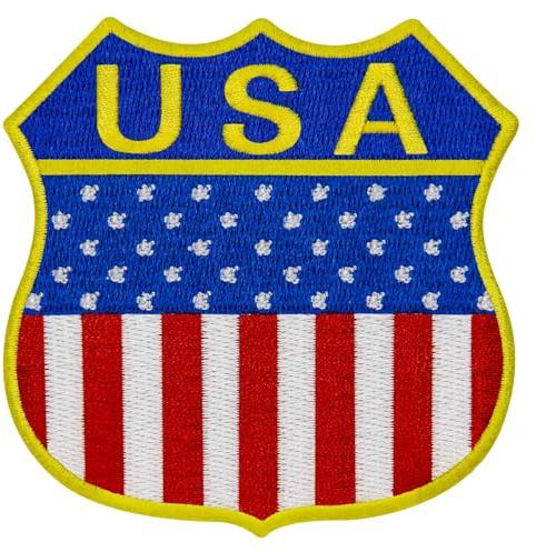 EmbTao USA Amerikanisches Schild US Flagge Bestickter Aufnäher zum Aufbügeln/Annähen