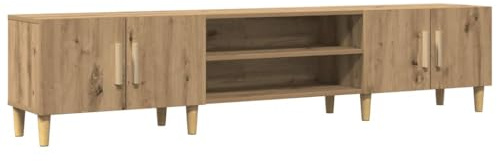 vidaXL Mueble de TV Madera de ingeniería Roble Artisan 180x31,5x40 cm