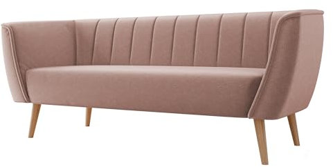 Mirjan24 Dreisitzer Sofa Pontelmo 3, Couch, Sofa, Polstersofa, Füße aus Holz, Sofagarnitur, Wohnlandschaft, Couchgarnitur, Polstermöbel, Modern Couch (Kronos 27)