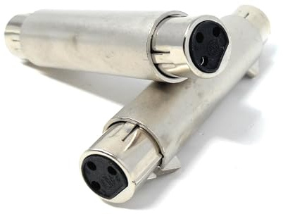 DRUT XLR auf XLR Adapter - 3-polige Buchse auf Buchse (F-F) Stecker, Koppler & Gender Changer für Mikrofon, AV, Audio & Video Equipment (2)