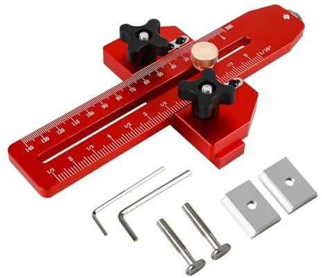 Gabarit de scie à table mince, guide de scie à table étendu, guide de déchirure fin pour scie à table pour fentes de 1,9 cm x 0,95 cm et fentes de 0,6 cm x 0,95 cm, outil de fixation de positionnement