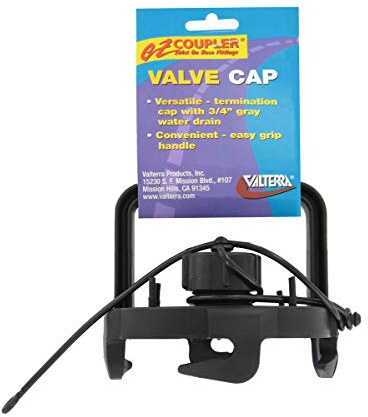 Valterra F02-3106BK Black Bulk EZ Coupler Valve Cap with Handle