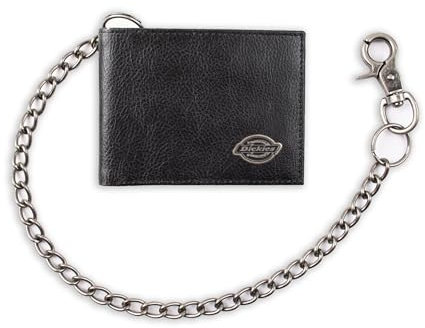 Dickies Herren Bifold Brieftasche mit Kette - hohe Sicherheit mit Ausweisfenster und Kreditkartenfächern