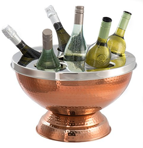 Copper 6 Bottle Wine & Champagne Cooler Hammered