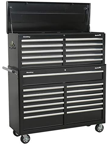 Sealey AP52COMBO2 Tool Chest Combination 23 Drawer with Ball Bearing Slides - Black