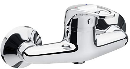 Cornat Brause-Einhebelarmatur Tavira - Hochwertiger Messingkörper - verchromt - 1/2 Zoll Brauseabgang / Einhebelmischer zur Aufputzmontage / Brausebatterie / Duscharmatur / TAV3