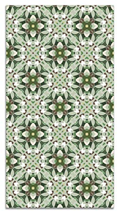 Panorama Alfombra Vinílica Cocina Baño - Modelo Baldosa Modelo Oriental Verde 40x80 cm - Varios tamaños - Decoración Hogar
