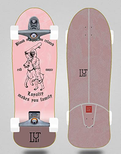 Loyalty Surfskate mit T12 Surf Skateboard Trucks Blood Makes Pink Holy 9 x 31