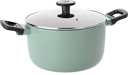 Berghoff - Suppentopf mit Deckel, antihaftbeschichtet, Salbei, 24 x 14 cm