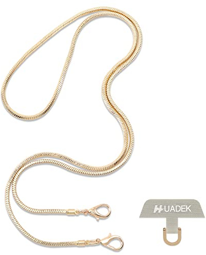HUADEK Snake Chain Phone Strap Universal phone lanyard phone strap connector (Snake-Chain（Light gold） G5)