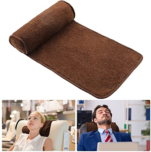 Weysat Nackenkissen für Liege, Kopfkissen, verstellbares Plüschkissen, Nackenrolle, rutschfest, Fleece, Couch, Nackenkopfstützkissen für Reisen, Zuhause, Liege, Sofa, Sessel (braun)