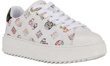 Guess Women's Denesa Sneaker, 7 M US, White 145, 40 EU
