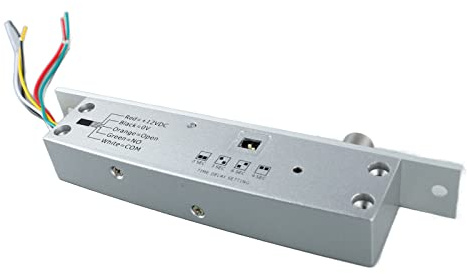 Elektrisches Fallriegelschloss, DC12V Automatisches Elektrisches Torschloss, Schmaler Riegel mit Zeitverzögerter LED-Anzeige für die Zugangskontrolle, Sicherheitsschlosstür (Ausschaltsperre)