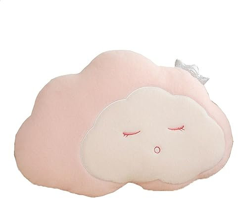 Herfair Wolken-Kissen,Wolkenförmige Plüsch Kuscheltier Flauschige Plüschtier Kind,Dekoration des Hauses, für Sofa im Wohnzimmer (Rosa,28cm)