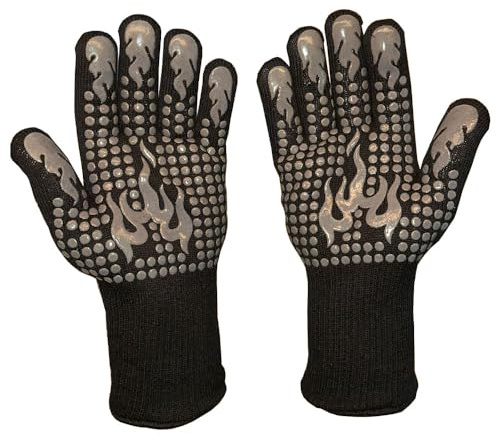 Chimsoc Heat and Flame Resistant Protective Gloves for Wood Burning Stoves and BBQs