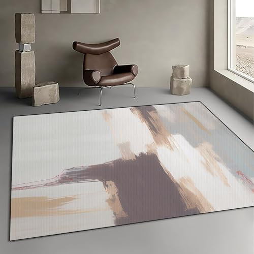 CUIMEI Küchenteppich 110 x 220 cm rutschfest Waschbar Flur Küchenteppich Mit Rutschfester Unterseite für Küche Flur Wohnraum, Taupe