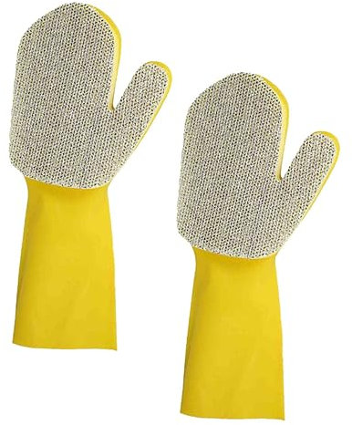 iplusmile 2pcs Kitchen Dishwashing Gloves Comfortable Cleaning Tool for Housework Easy to Wear for Kitchen Cleaning Pool Washing and More