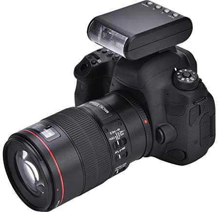 Flash de cámara para cámaras DSLR, mini linterna digital portátil de montaje en zapata digital integrada y sensor de preflash automático, accesorios de cámara flash para fotografía