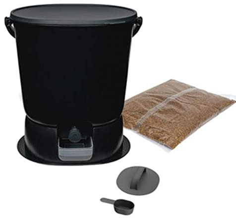 Compostador Jardín Cubo de abono Bokashi for interiores, sistema de abono, cubos de abono de cocina con grifo y tapa de sellado hermético, una forma práctica de recoger todos sus residuos orgánicos, c
