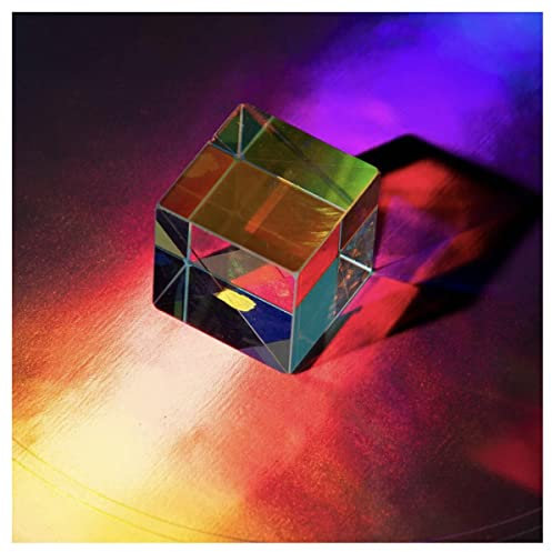 ZGPjubilant Prismen und Kaleidoskope, Kristallprisma, optischer ägyptischer Kristall, wissenschaftliche Ornamente, Wissenschaft, Klassenzimmer, Optik-Sets (Farbe: Würfelprisma, 25 x 25 x 25 mm)