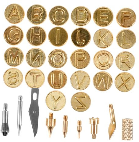 HAPINARY Satz Mit 26 Buchstaben-brennspitzen Für Holzbrennen Prägespitzen Für Brandmalerei Multifunktionale Holzbearbeitungswerkzeuge Langlebige Diy-schnitzwerkzeuge