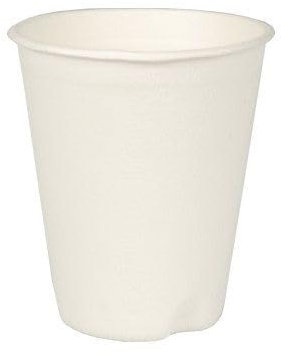 120 Trinkbecher, Zuckerrohr pure 0,2 l Ø 8 cm · 9,1 cm weiss für Heißgetränke