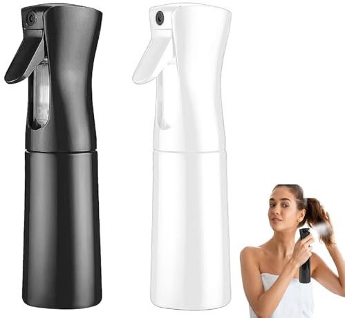 Vaporisateur Cheveux, Vaporisateur Rechargeable Visage Coiffeur, Flacon Spray pour Coiffure, Les Plantes, le Nettoyage, 2 Pcs (200ML)