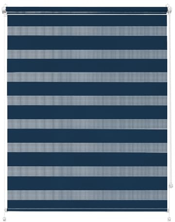 Rettika Double Store Enrouleur sans perçage Klemmfix – Nuit d'été – Largeur 60 cm Hauteur 120 cm – Store intérieur Duo Jour Nuit pour fenêtre