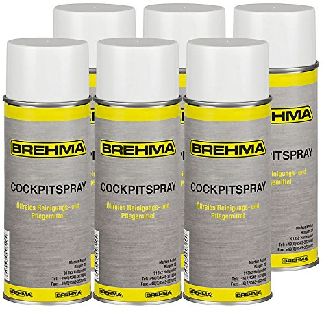 BREHMA 6X Cockpitspray Innenraumpflege Cockpit Reiniger Cockpitpflege 400ml