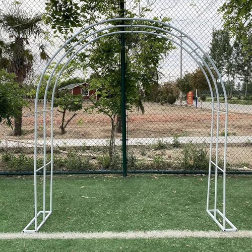 Rosenbogen breit x breit 300x250 cm,350x250 cm Gartenbogen für Außenbereich Decoration Rankbogen aus Metall Wetterfest Stabil(Weiß,350x250cm)